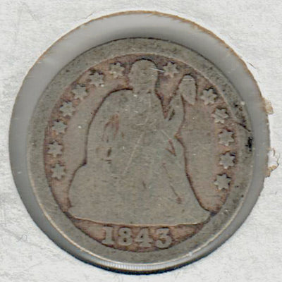 1843 Liberty Seated Dime G4