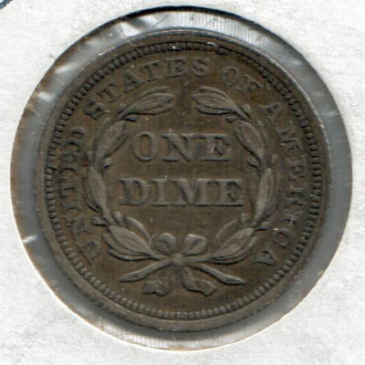 1857 Liberty Seated Dime VF30